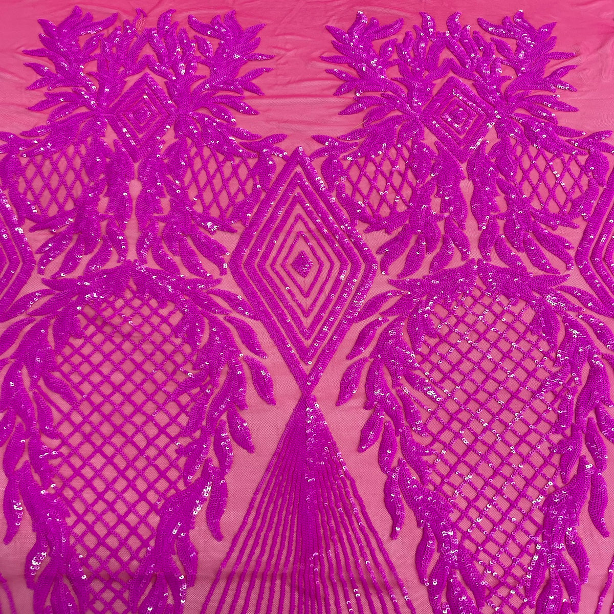 Alpica Geometric Stretch Sequins Fabric | Spandex Palace