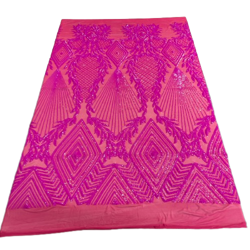 Alpica Geometric Stretch Sequins Fabric | Spandex Palace