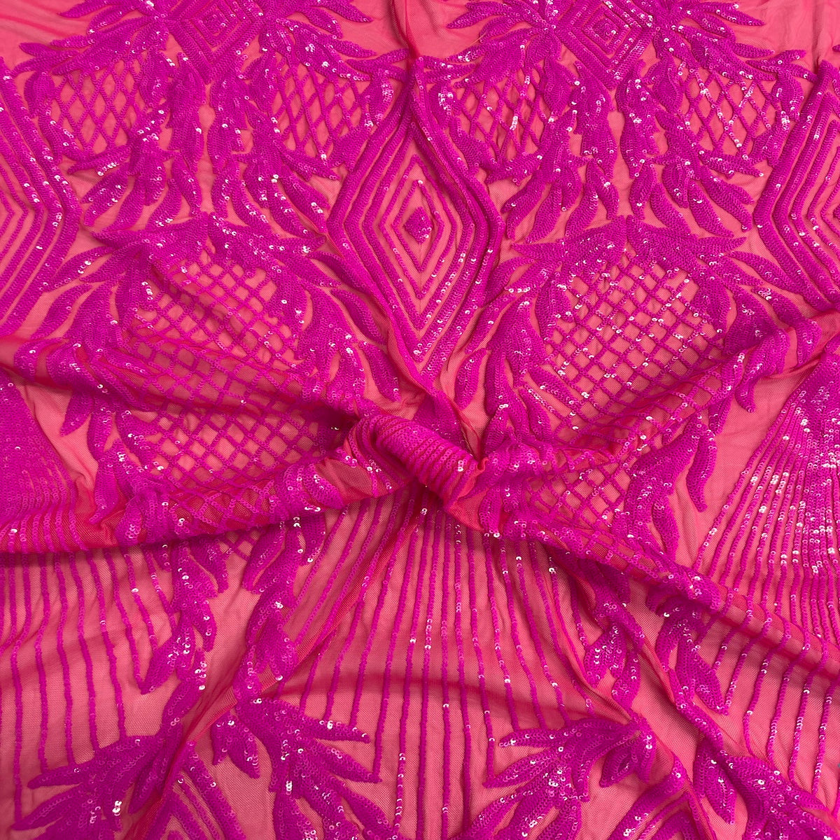 Alpica Geometric Stretch Sequins Fabric | Spandex Palace