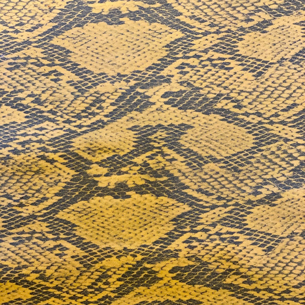 Gold Piuma Snake Skin Vinyl Fabric