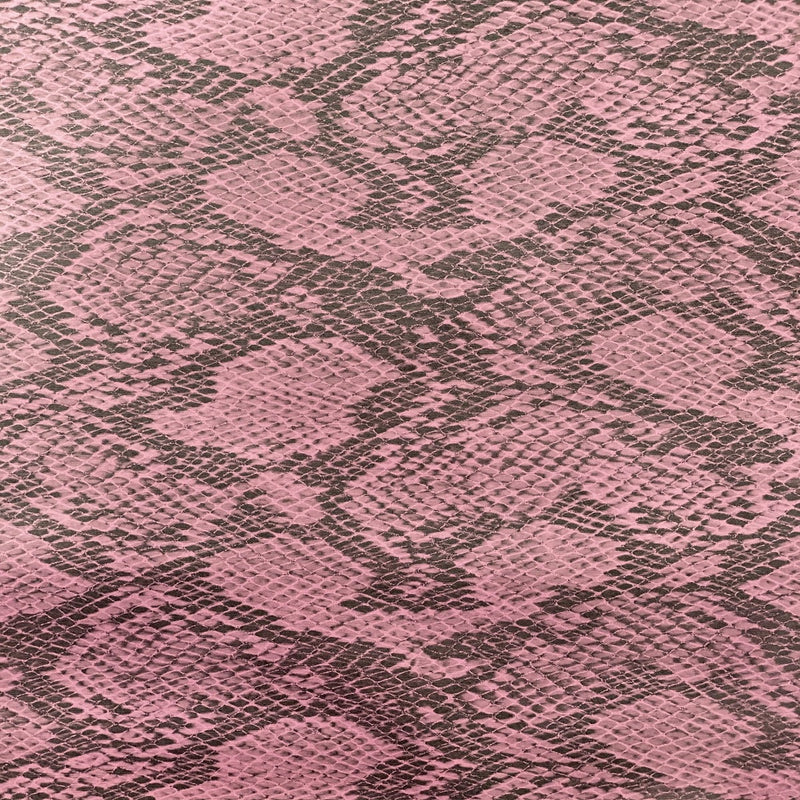 Pink Piuma Snake Skin Vinyl Fabric