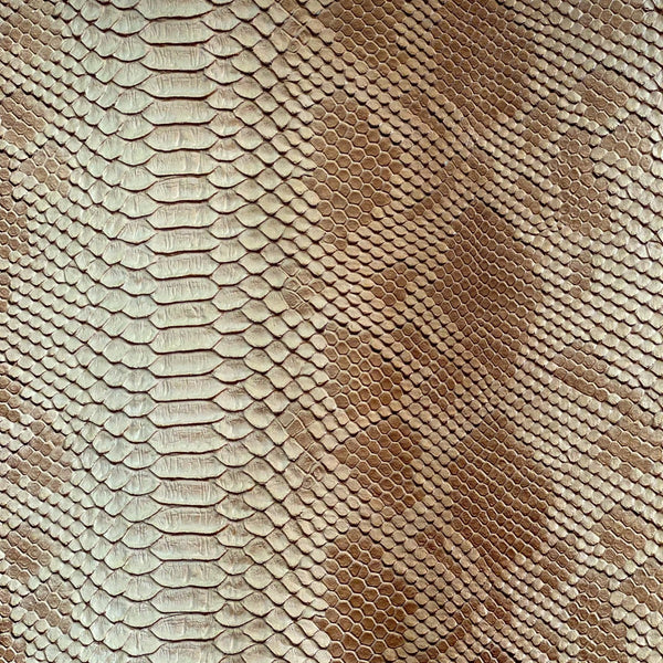 Beige Faux Viper Sopythana Snake Skin Vinyl Fabric