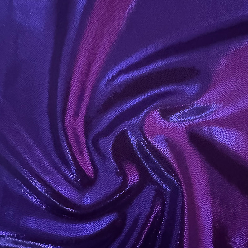 Foggy Foil on Stretch Poly Spandex Fabric  |Spandex Palace eggplant