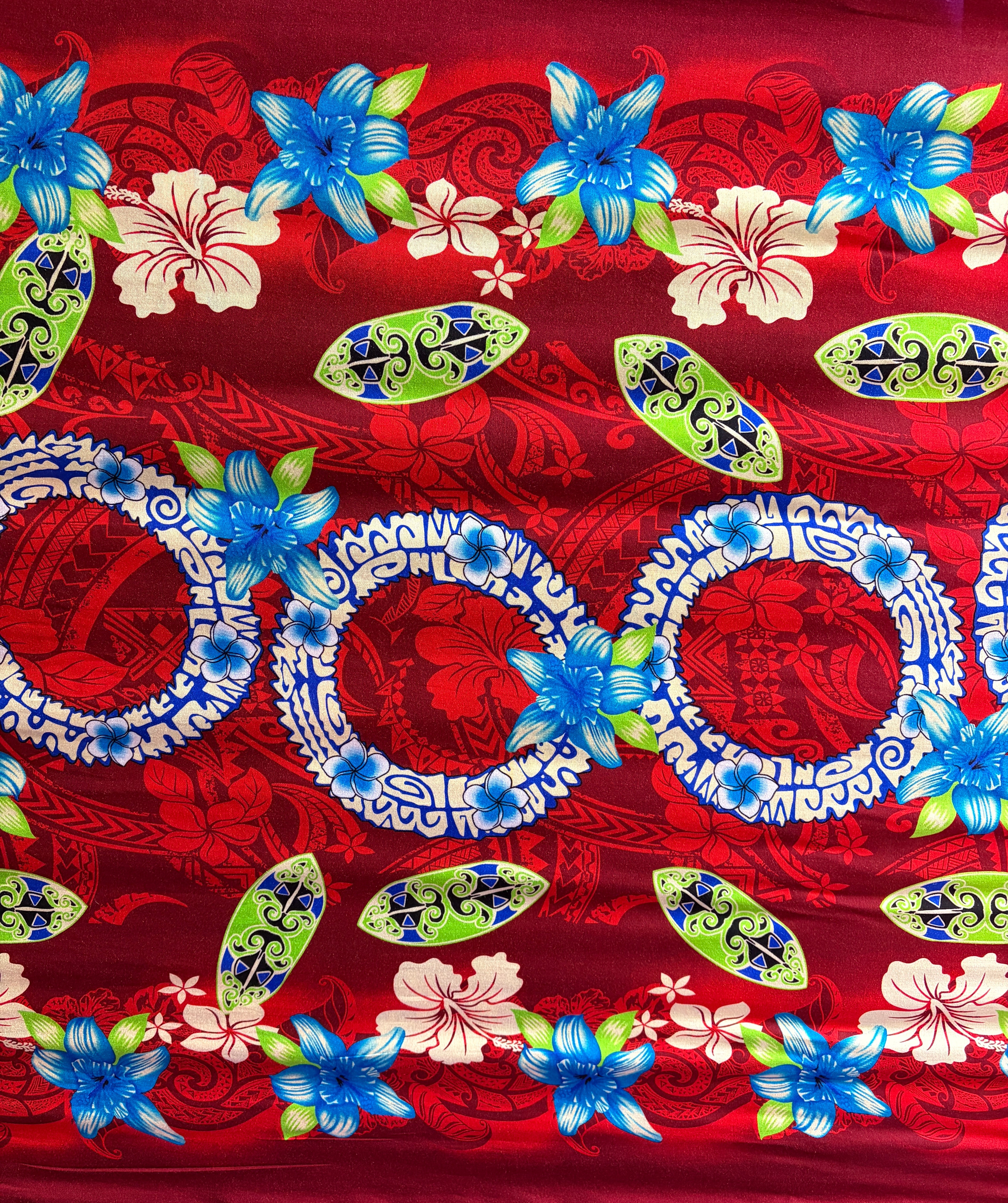 Rings of Polynesia Rayon Fabric | Islands Fabric