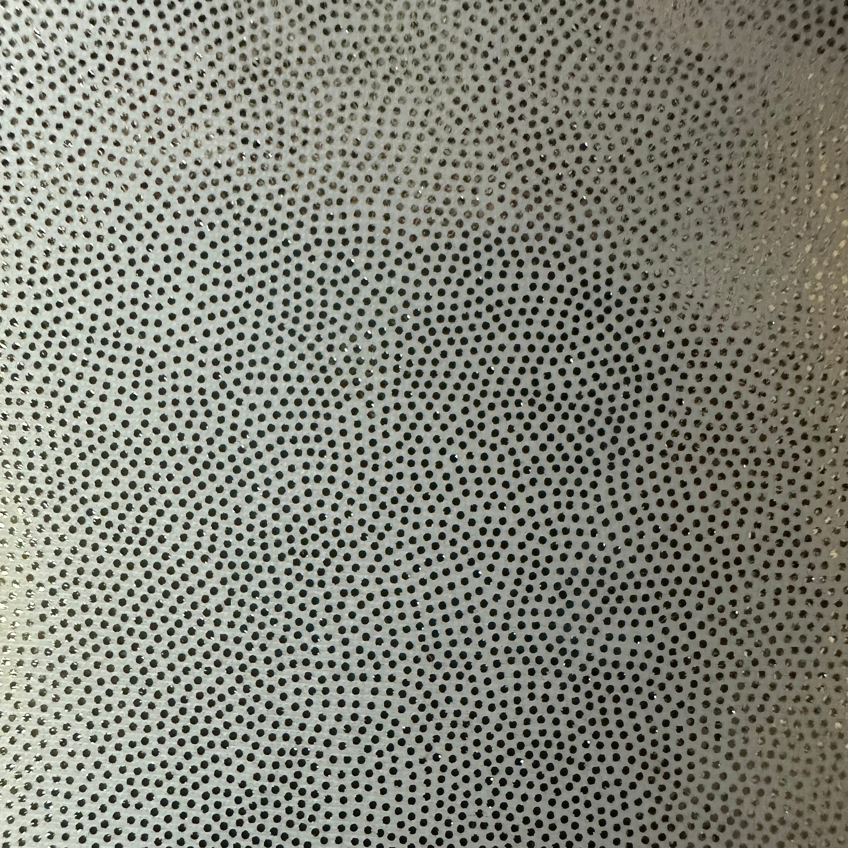 Foggy Foil on Stretch Poly Spandex Fabric  |Spandex Palace White Gold