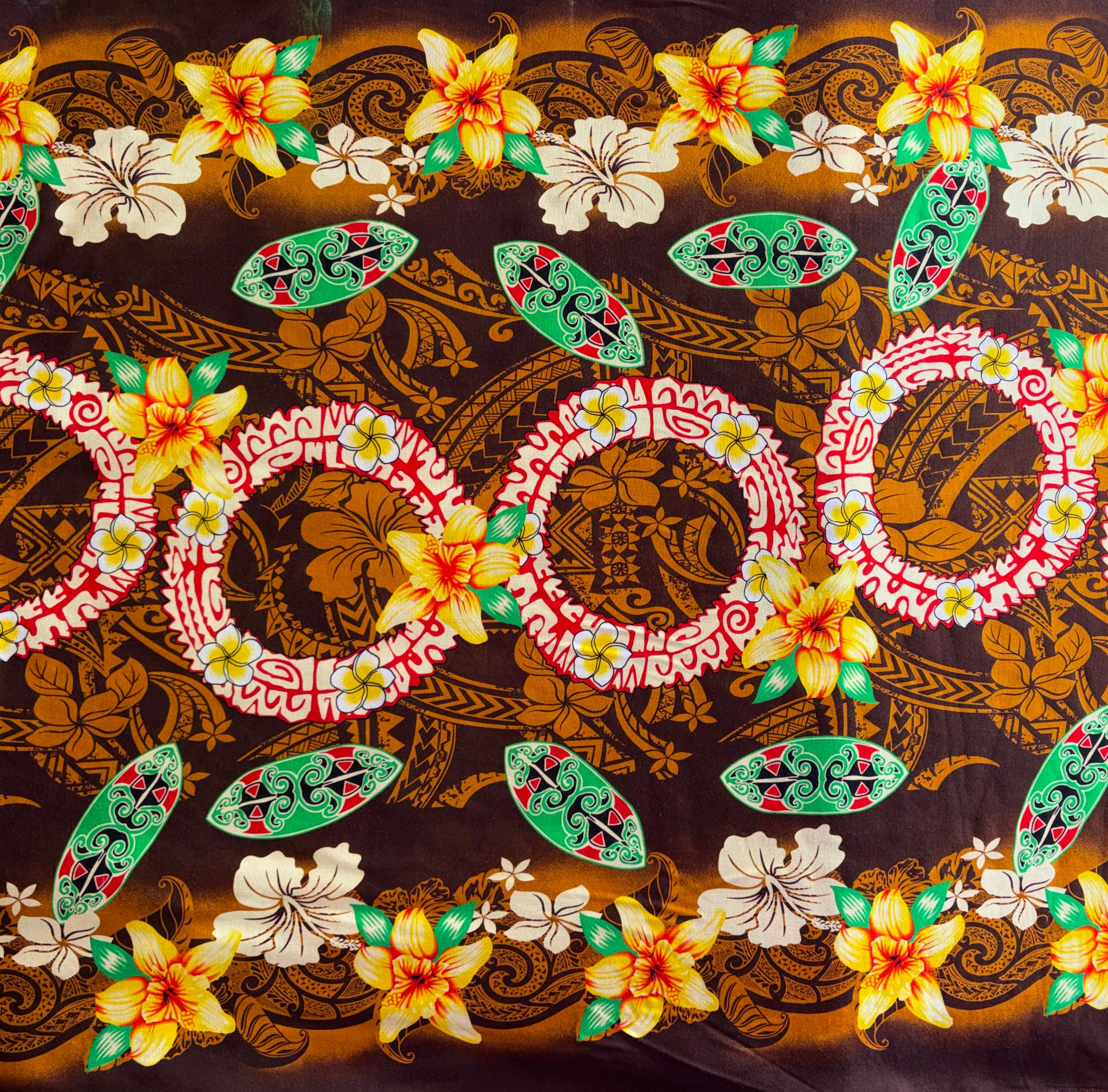 Rings of Polynesia Rayon Fabric | Islands Fabric