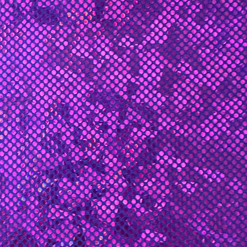 Nylon Spandex Fabric with Shatter Glass Hologram Design | Spandex Palace Lavender Pink