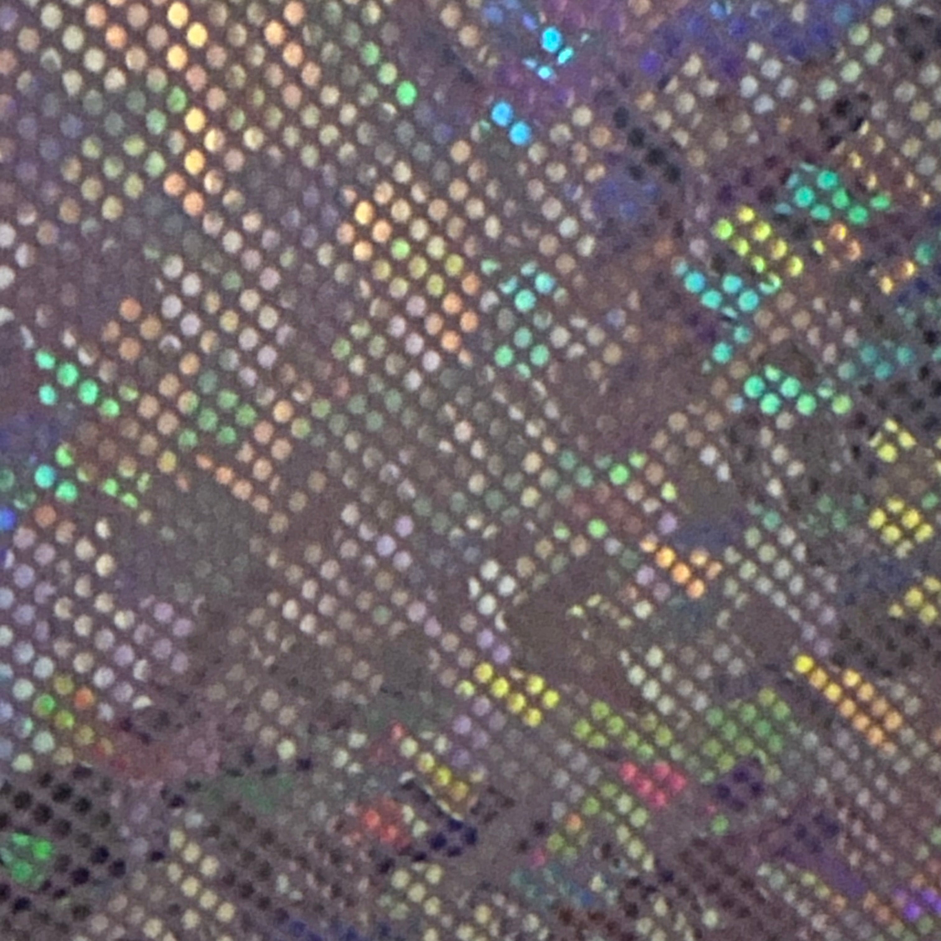 Nylon Spandex Fabric with Shatter Glass Hologram Design | Spandex Palace Lilac/silver