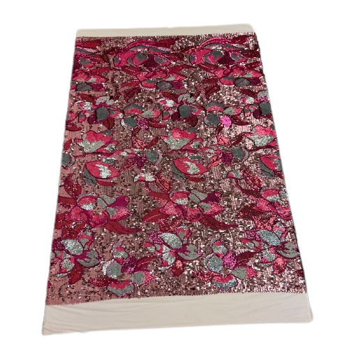 Giselle Multicolor Floral Stretch Sequins Fabric