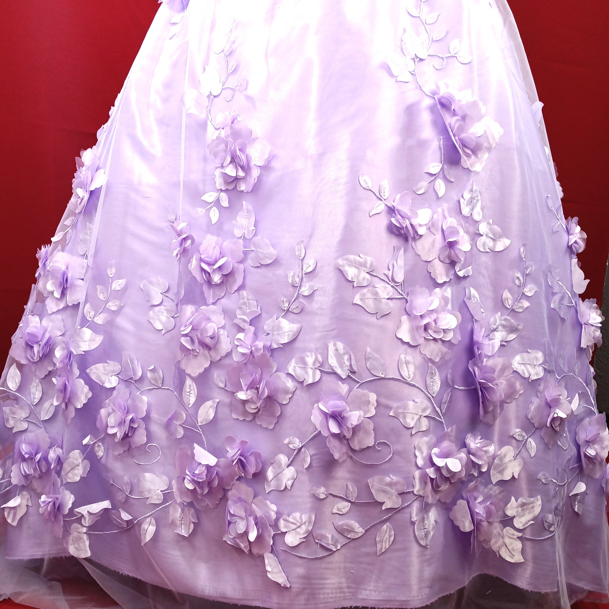 3D Floral Lace Fabric Embroidered on 100% Polyester Soft Tulle Net Mesh | Lace USA - GD-010