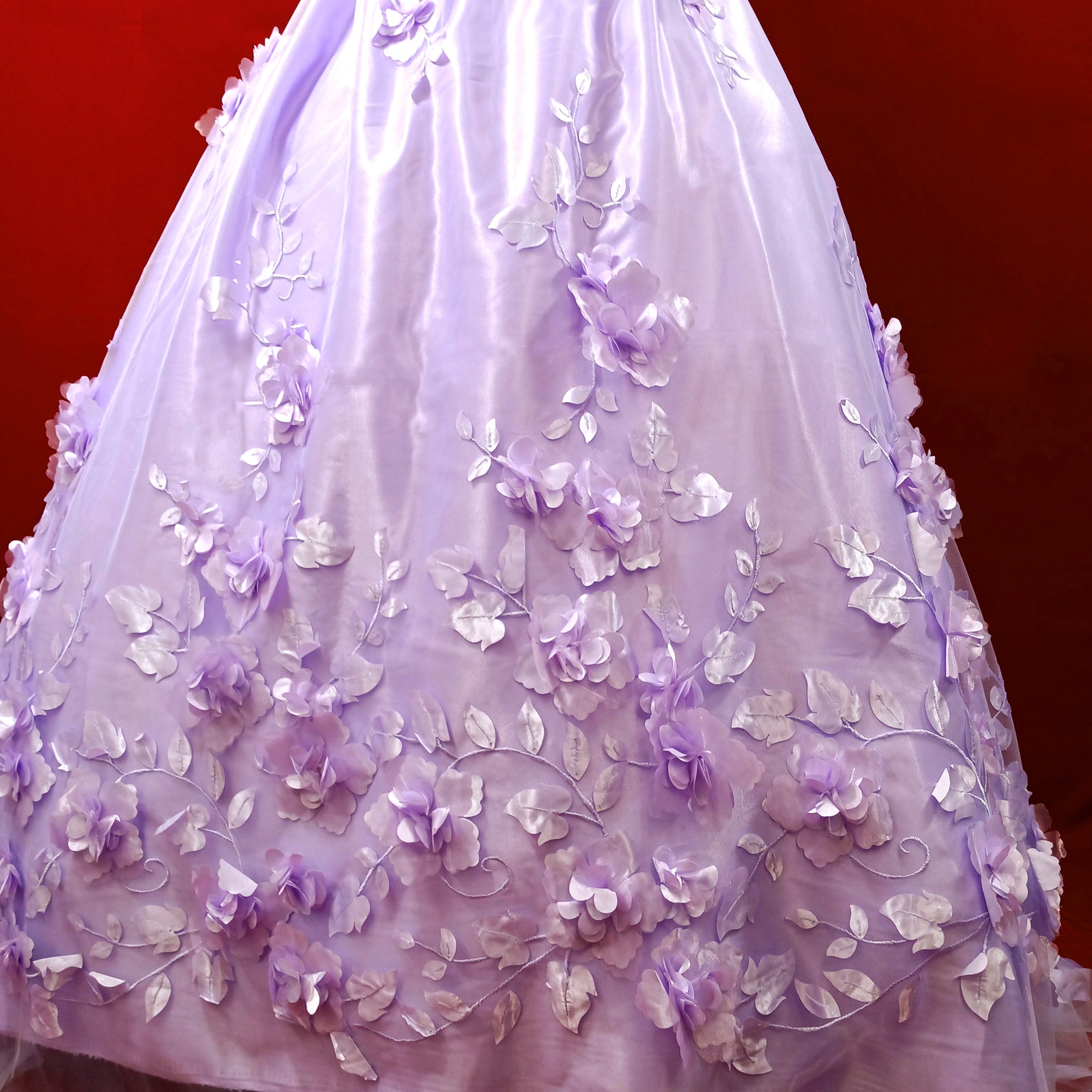 3D Floral Lace Fabric – Wedding, Dance & Quinceañera Dresses | Lace USA - GD-010