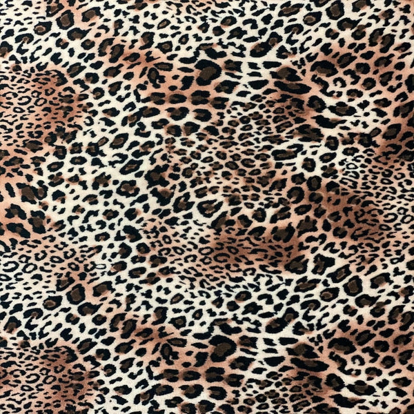 African Cheetah Print Stretch Velvet Fabric