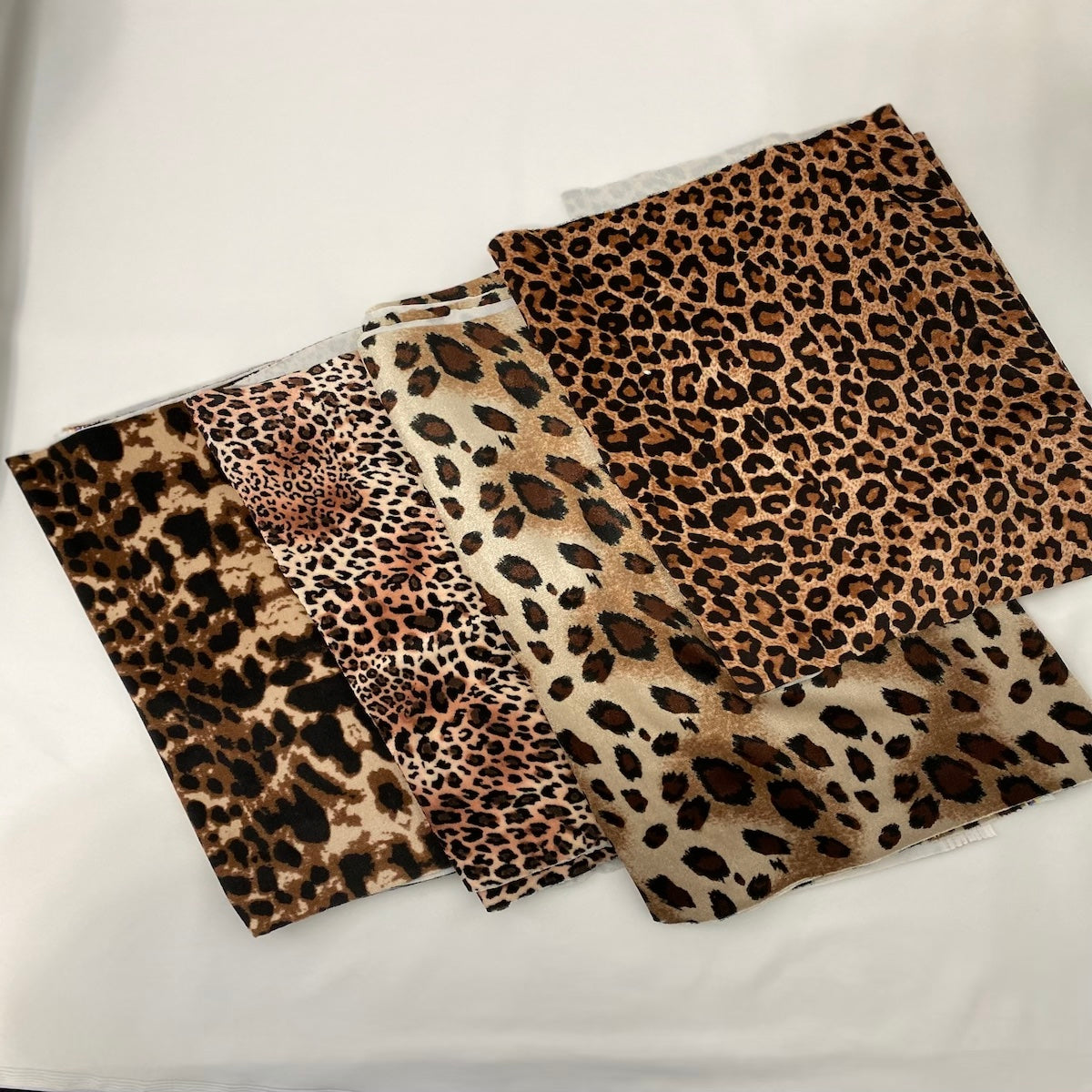 Leopard Print Stretch Velvet Fabric