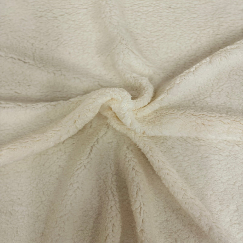 Ivory Sherpa Faux Fur Fabric