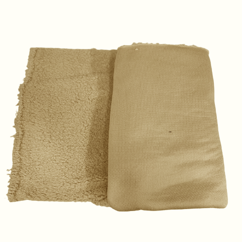 Tan Beige Sherpa Faux Fur Fabric