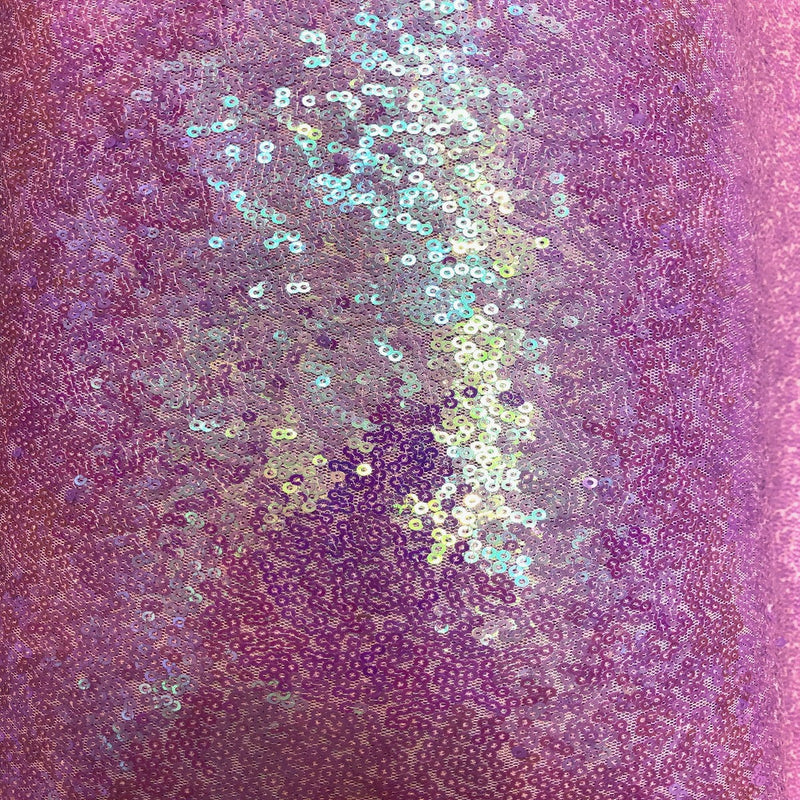 Lavender Iridescent All Over Sequins Fabric