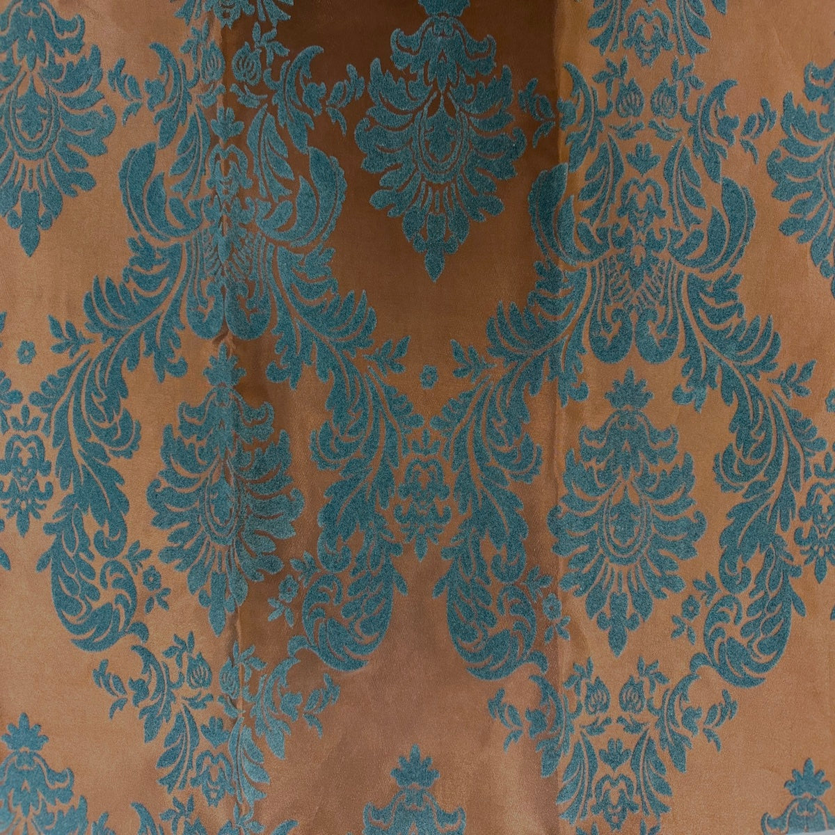 Damask Flocked Taffeta Fabric