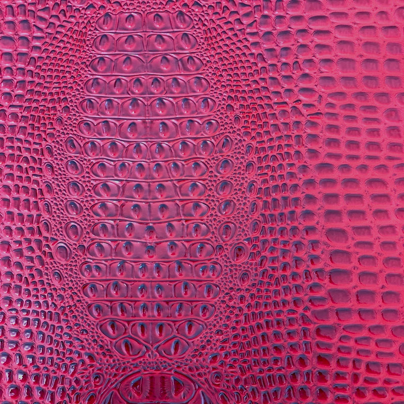 Fire Red Aussie 3D Embossed Gator Vinyl Fabric