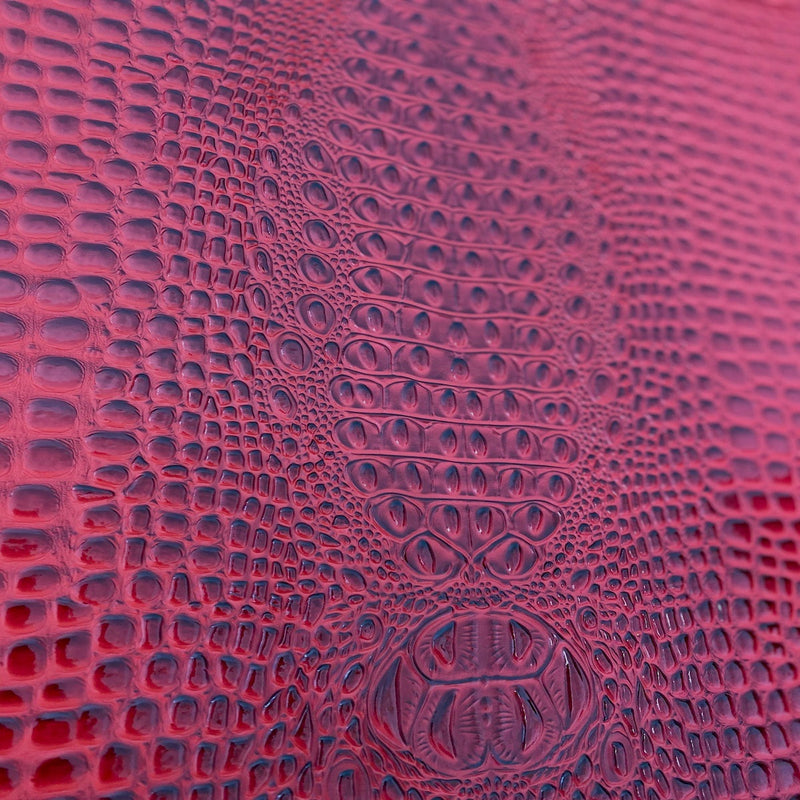 Fire Red Aussie 3D Embossed Gator Vinyl Fabric