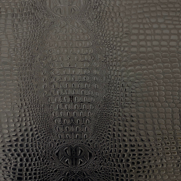 Black Aussie 3D Embossed Gator Vinyl Fabric