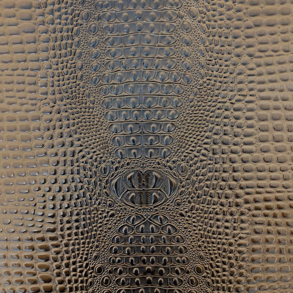 Dark Chocolate Aussie 3D Embossed Gator Vinyl Fabric