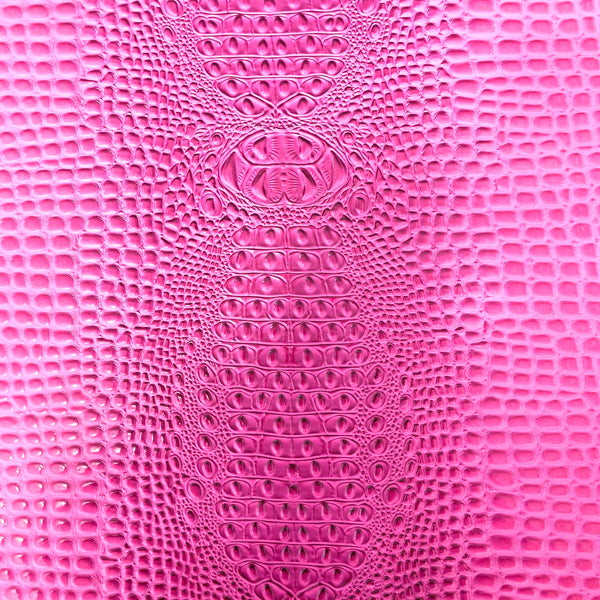 Pink Aussie 3D Embossed Gator Vinyl Fabric