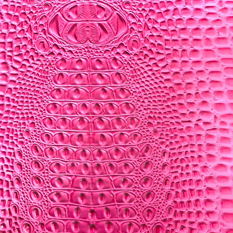 Pink Aussie 3D Embossed Gator Vinyl Fabric