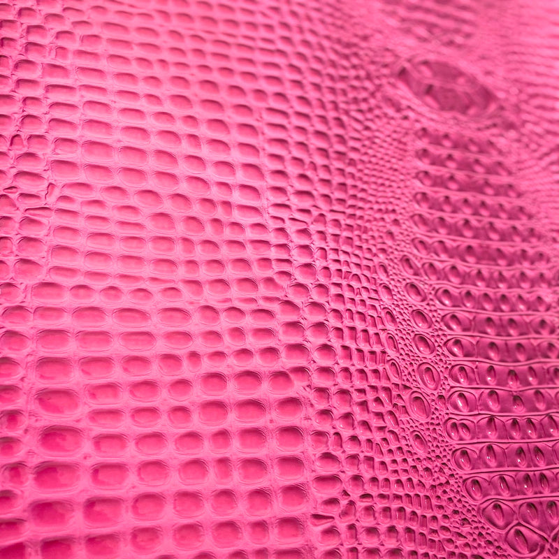 Pink Aussie 3D Embossed Gator Vinyl Fabric