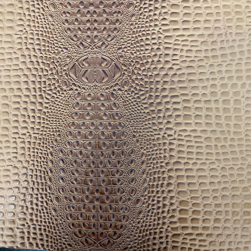 Hazelnut Brown Aussie 3D Embossed Gator Vinyl Fabric