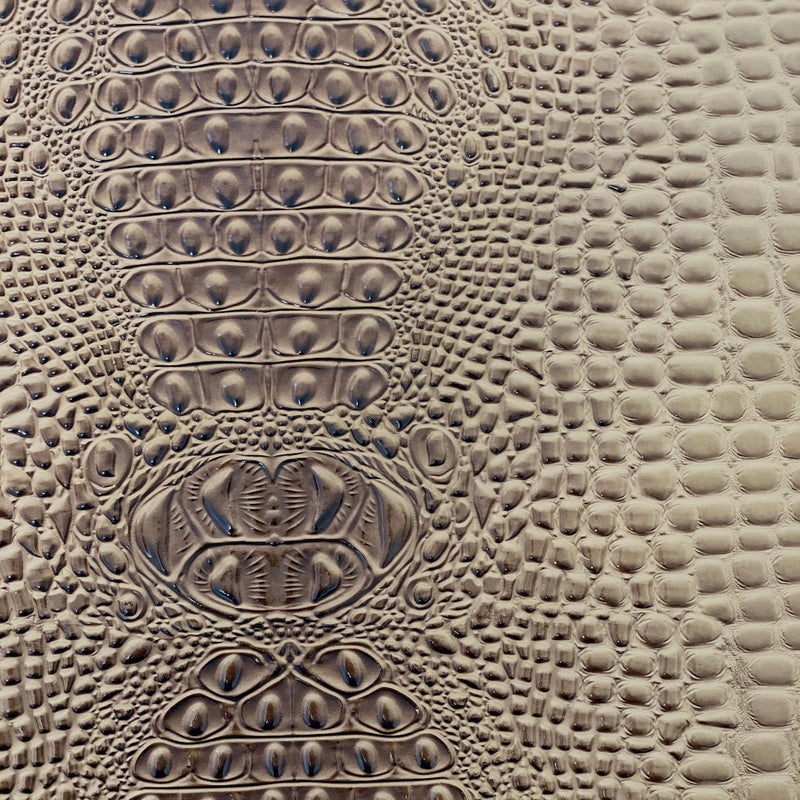 Hazelnut Brown Aussie 3D Embossed Gator Vinyl Fabric