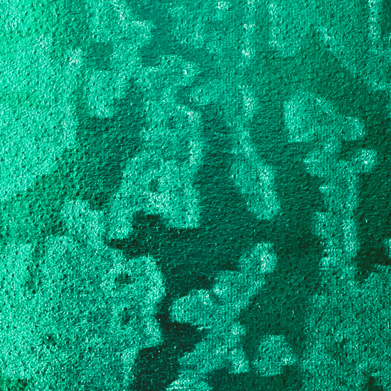 Embossed Island Stretchy Velvet Hologram Print | Spandex palace Green