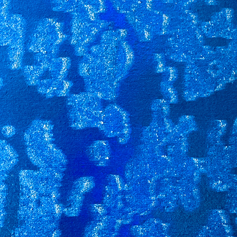 Embossed Island Stretchy Velvet Hologram Print | Spandex palace Royal