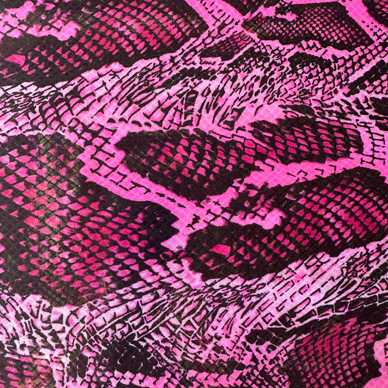 Illusion Phthon4 way Stretch Polyester Spandex Tricot Fabric | Spandex Palace Hot Pink