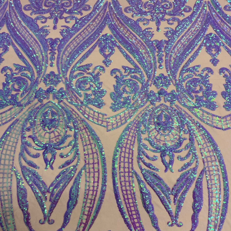 Catina Damask Stretch Sequins Fabric
