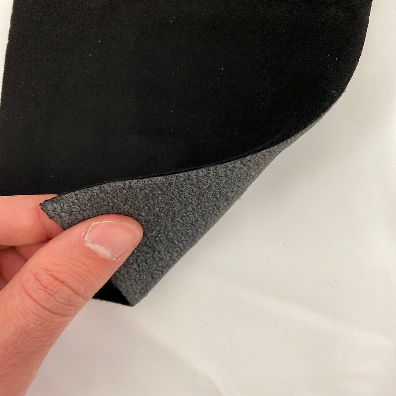 Black Luxury Stretch Suede Foam Backed Headliner Fabric