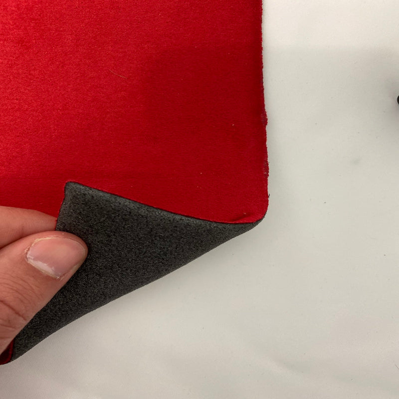 Crimson Red Luxury Stretch Suede Foam Backed Headliner Fabric