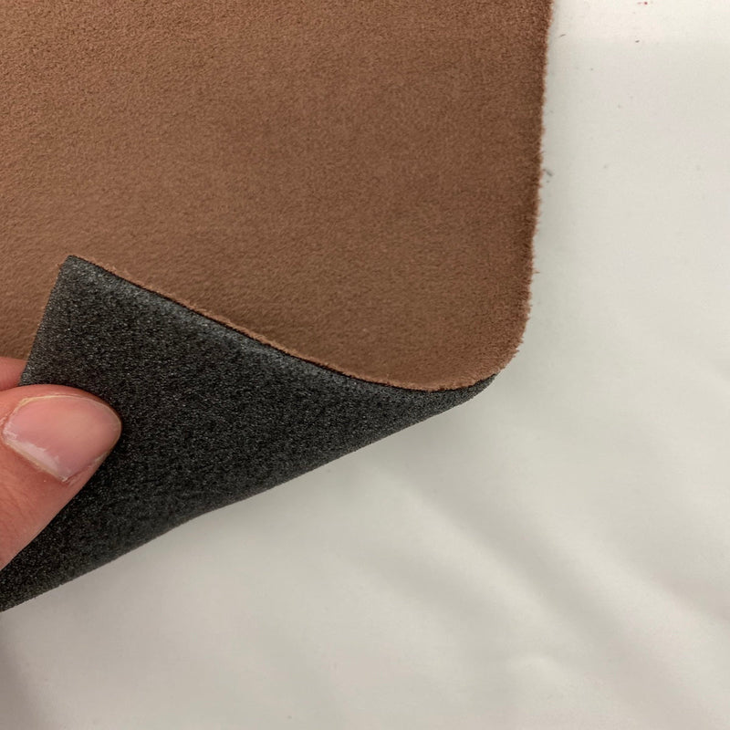 Mocha Brown Luxury Stretch Suede Foam Backed Headliner Fabric