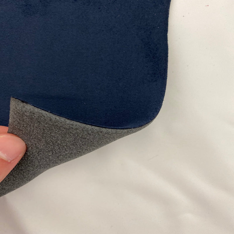 Navy Blue Luxury Stretch Suede Foam Backed Headliner Fabric