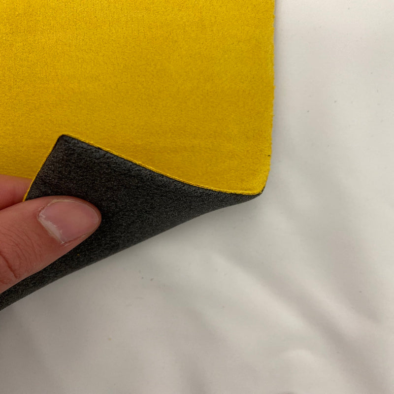 Yellow Luxury Stretch Suede Foam Backed Headliner Fabric