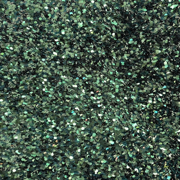 Hunter Green Sequins Embroidered Stretch Velvet Rodeo Fabric