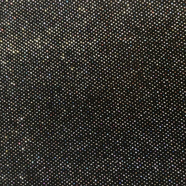 Iridescent Silver Sparkle Glitter Lurex Stretch Velvet Fabric