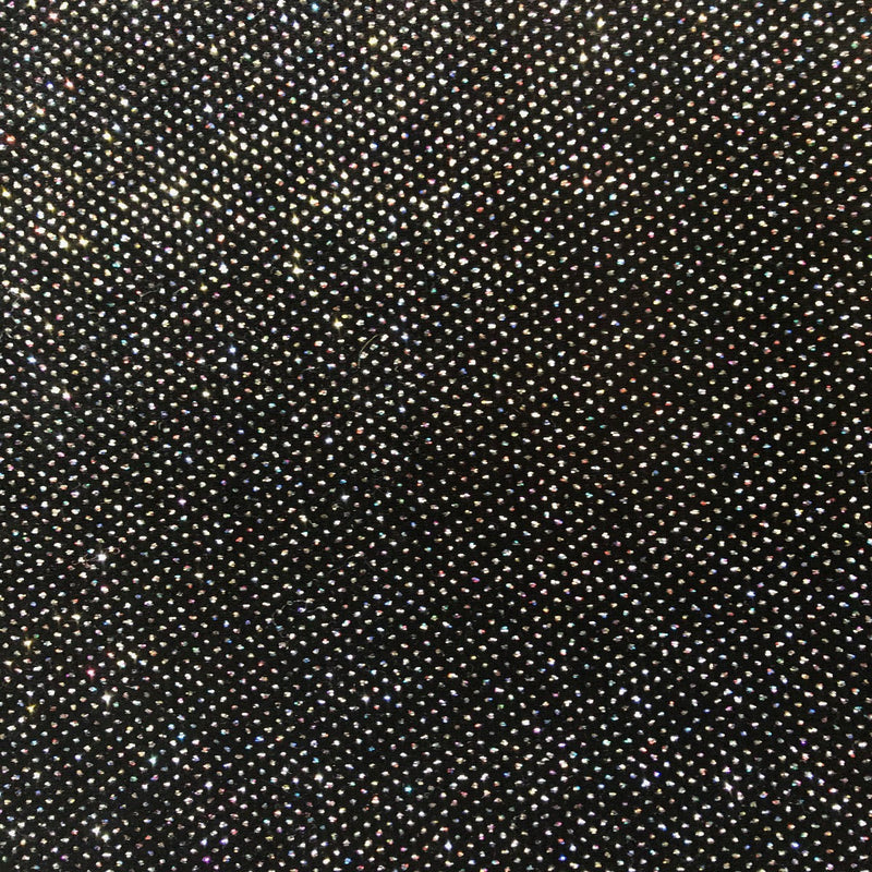 Iridescent Silver Sparkle Glitter Lurex Stretch Velvet Fabric