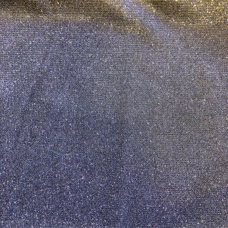 Silver Royal Blue Holographic Shimmer Glitter Spandex Fabric