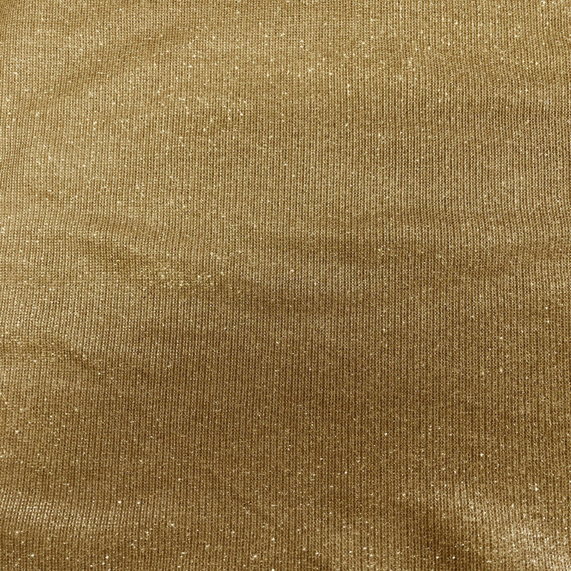 Gold Holographic Shimmer Glitter Spandex Fabric