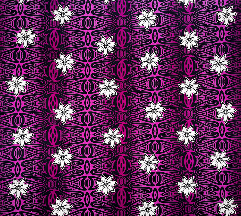 Tiare Polynesian Geometric Design Fabric | Cotton  \ Spandex Palace