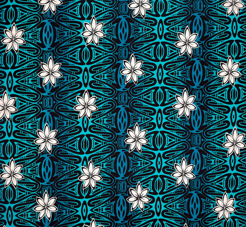 Tiare Polynesian Geometric Design Fabric | Cotton  | Spandex Palace