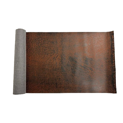 Copper Vintage Distressed Faux Leather Suede Vinyl Fabric