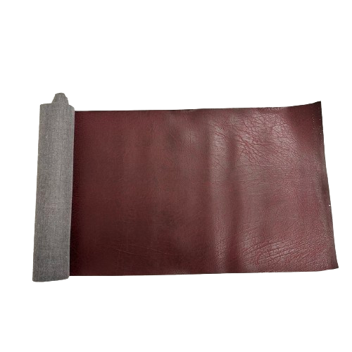 Burgundy Vintage Distressed Faux Leather Suede Vinyl Fabric