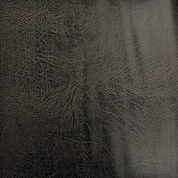 Espresso Black Vintage Distressed Faux Leather Suede Vinyl Fabric