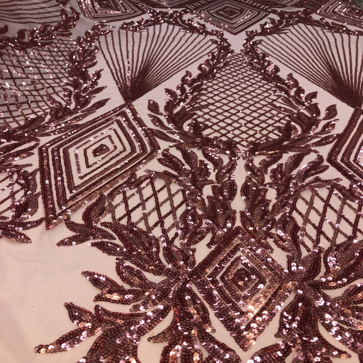 Alpica Geometric Stretch Sequins Fabric | Spandex Palace